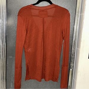 Elegant Rust Long Sleeve Women's Top